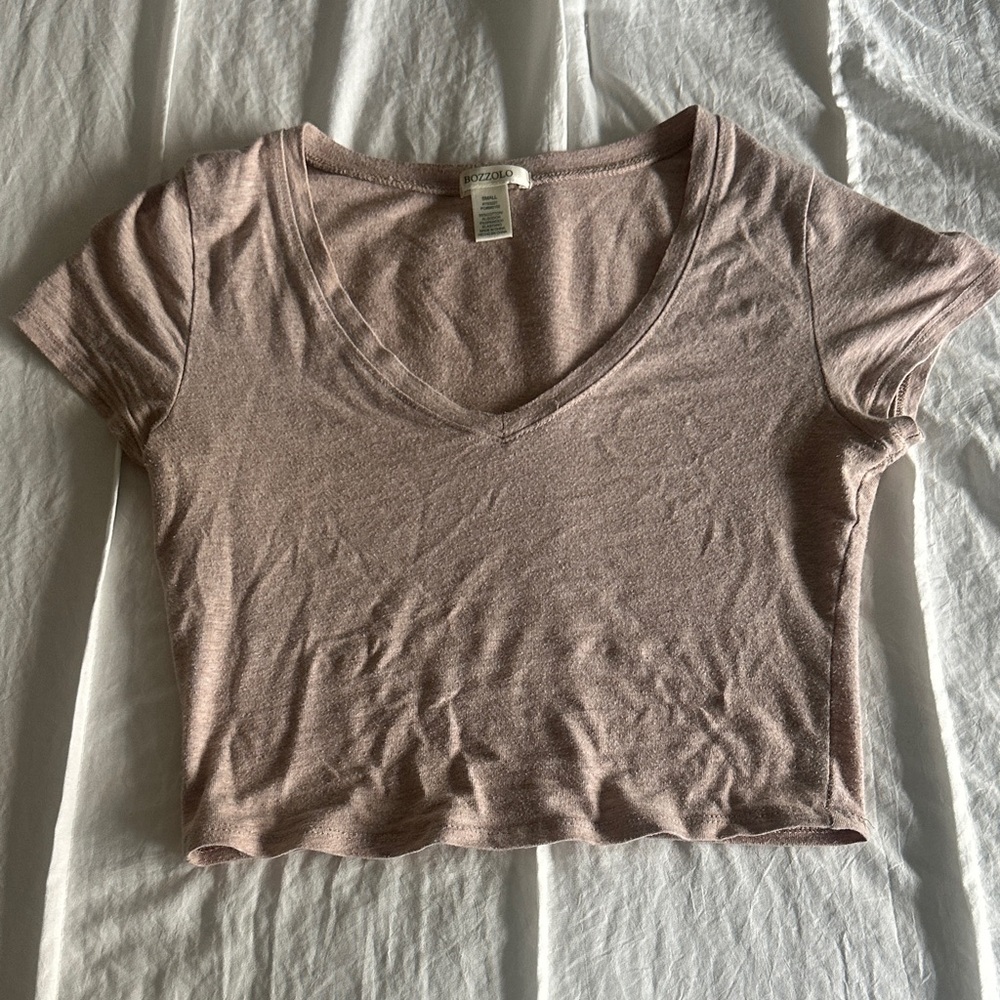 Bozzolo Tan Crop Top